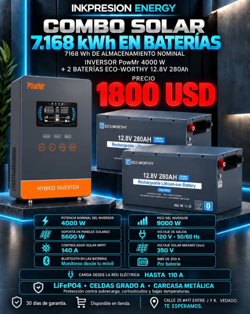 Combo PowMr + 2 Eco-Worthy 7.168 kWh