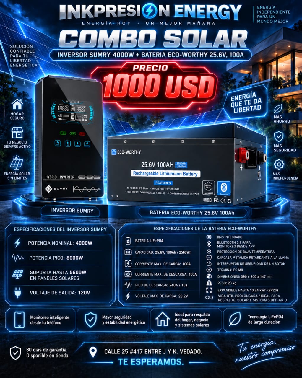 Combo Sumry + Eco-Worthy 2560 Wh